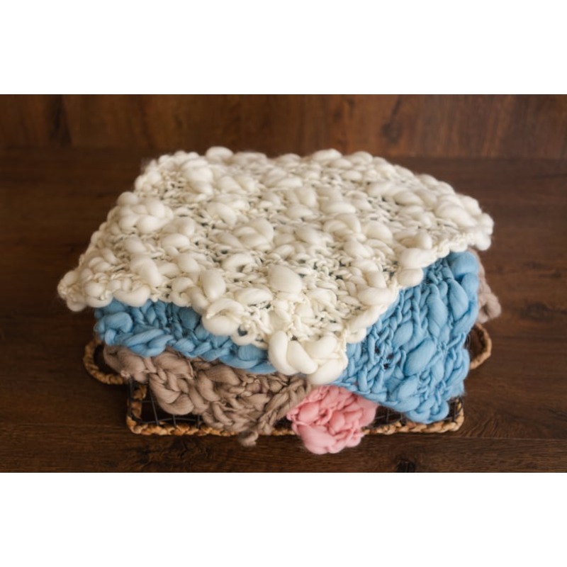 Photography Newborn - Selimut Bayi Rajut Tebal Merino -