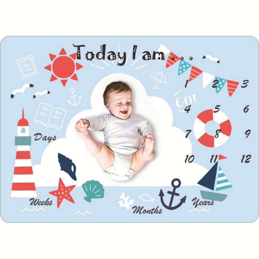 Photography Newborn - Cetakan Ilustrasi Anak-anak VIKAMA, Selimut Tonggak