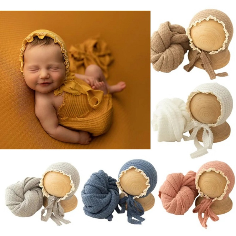 Photography Newborn - Merajut topi kupluk bayi topi renda